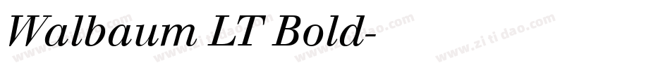 Walbaum LT Bold字体转换